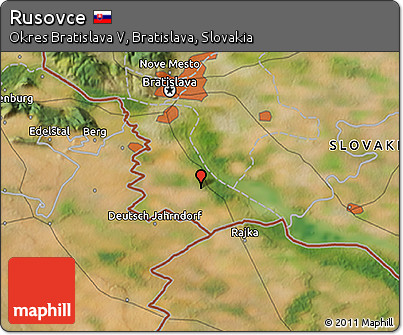 Satellite 3D Map of Rusovce