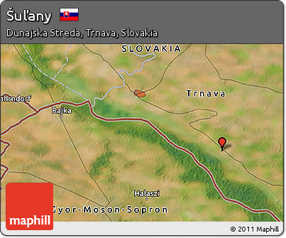 Satellite 3D Map of Šuľany