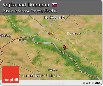 Satellite 3D Map of Vojka Nad Dunajom