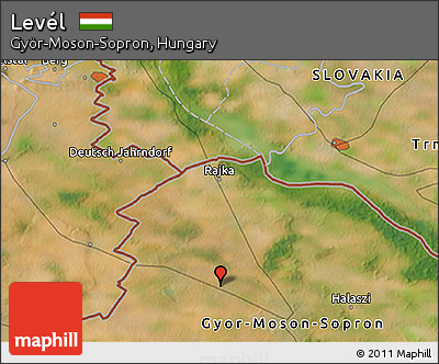 Satellite 3D Map of Levél