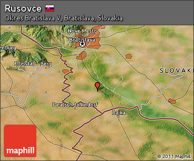 Satellite 3D Map of Rusovce