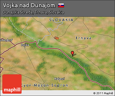 Satellite 3D Map of Vojka Nad Dunajom