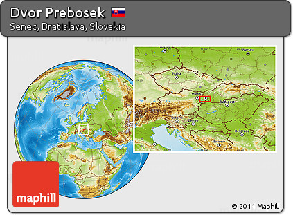 Physical Location Map of Dvor Prebosek