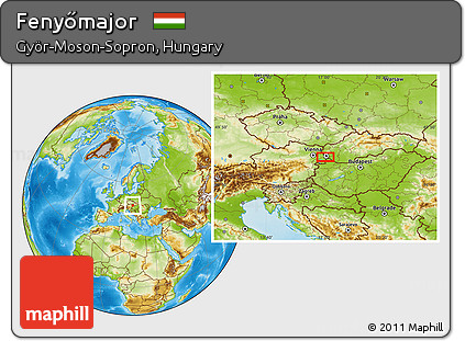 Physical Location Map of Fenyőmajor
