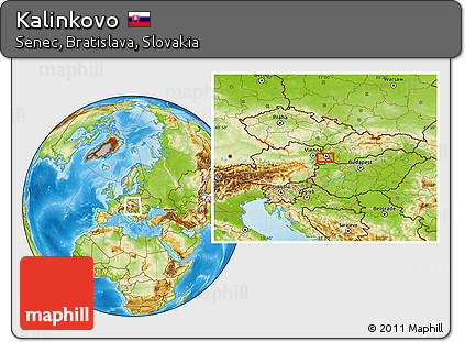 Physical Location Map of Kalinkovo