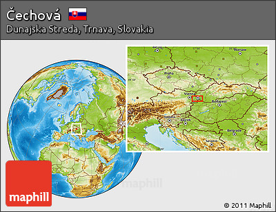 Physical Location Map of Čechová