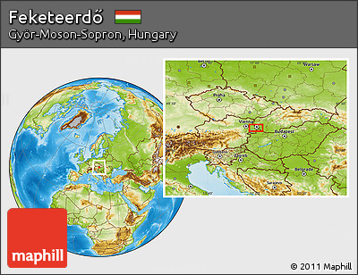 Physical Location Map of Feketeerdő