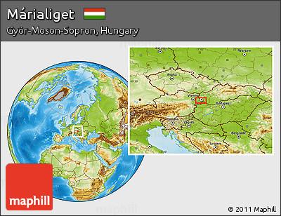 Physical Location Map of Márialiget