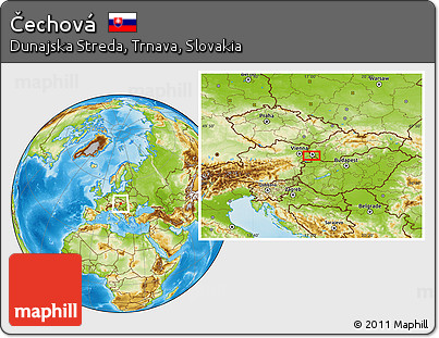 Physical Location Map of Čechová