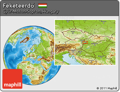 Physical Location Map of Feketeerdő