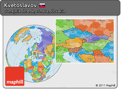 Political Location Map of Kvetoslavov