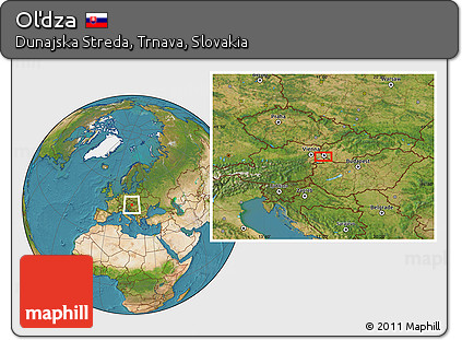 Satellite Location Map of Oľdza