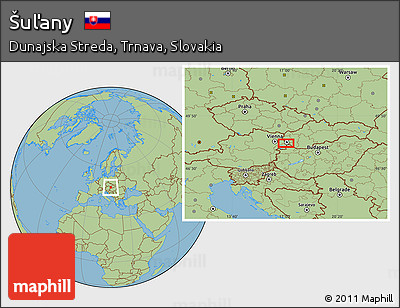 Savanna Style Location Map of Šuľany