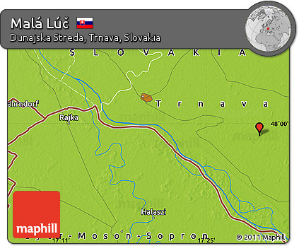 Physical Map of Malá Lúč