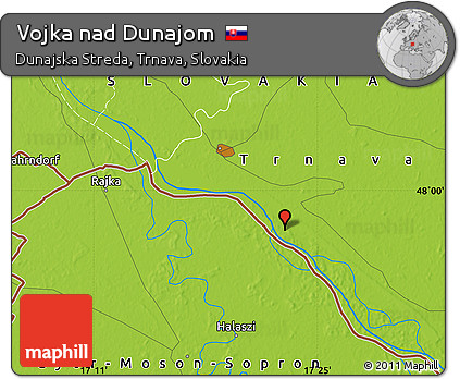 Physical Map of Vojka Nad Dunajom