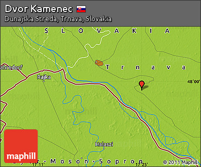 Physical Map of Dvor Kamenec