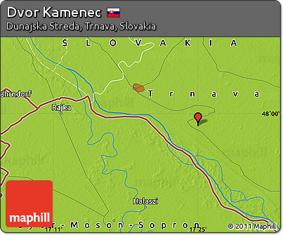 Physical Map of Dvor Kamenec
