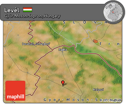Satellite Map of Levél