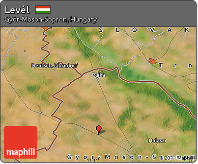 Satellite Map of Levél