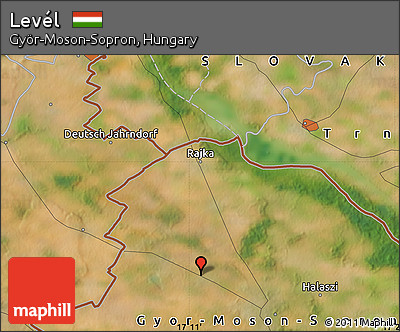 Satellite Map of Levél