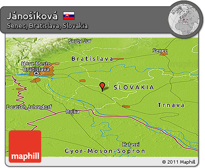 Physical Panoramic Map of Jánošíková