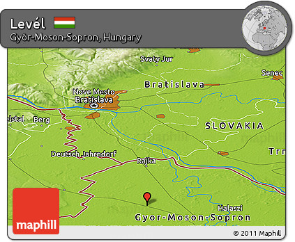 Physical Panoramic Map of Levél