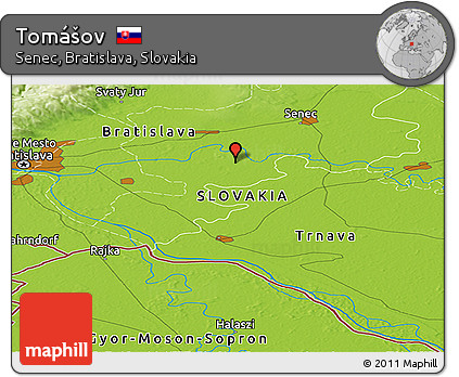 Physical Panoramic Map of Tomášov