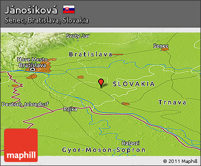 Physical Panoramic Map of Jánošíková