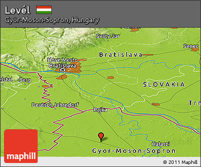 Physical Panoramic Map of Levél