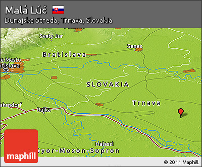 Physical Panoramic Map of Malá Lúč