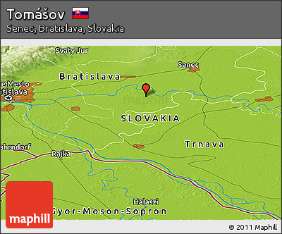 Physical Panoramic Map of Tomášov