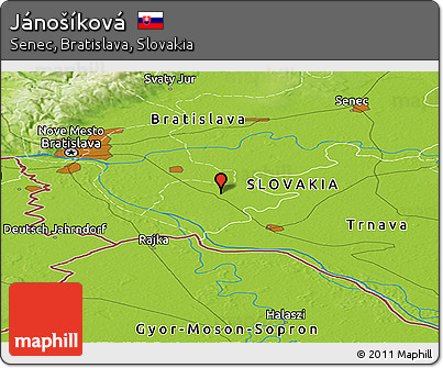 Physical Panoramic Map of Jánošíková