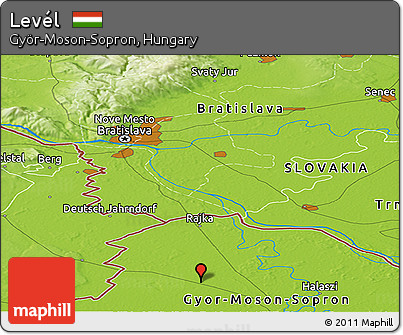 Physical Panoramic Map of Levél