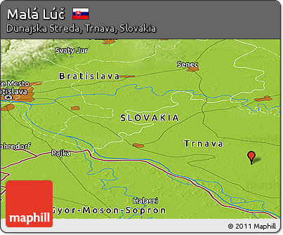 Physical Panoramic Map of Malá Lúč