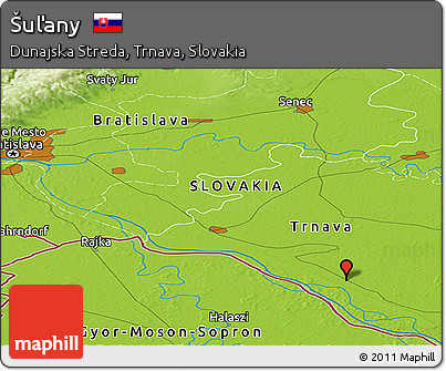 Physical Panoramic Map of Šuľany