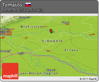 Physical Panoramic Map of Tomášov