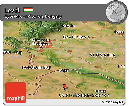 Satellite Panoramic Map of Levél