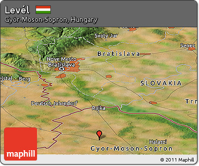 Satellite Panoramic Map of Levél