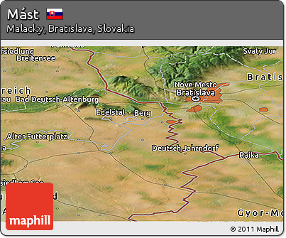 Satellite Panoramic Map of Mást