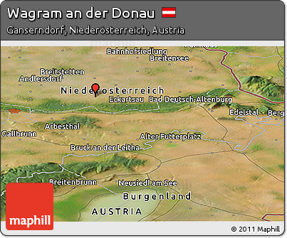 Satellite Panoramic Map of Wagram An Der Donau