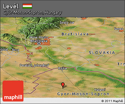 Satellite Panoramic Map of Levél