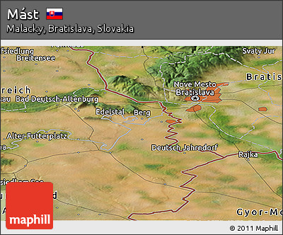 Satellite Panoramic Map of Mást