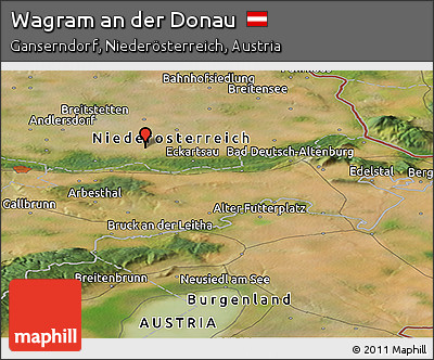 Satellite Panoramic Map of Wagram An Der Donau
