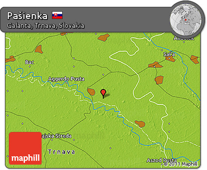 Physical 3D Map of Pašienka