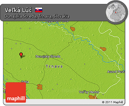 Physical 3D Map of Veľká Lúč