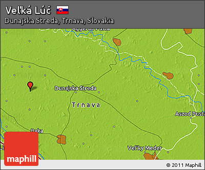 Physical 3D Map of Veľká Lúč