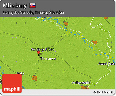 Physical 3D Map of Mliečany
