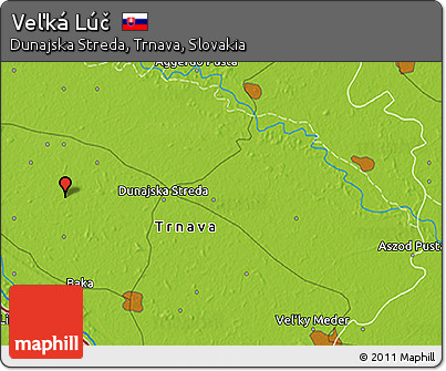 Physical 3D Map of Veľká Lúč