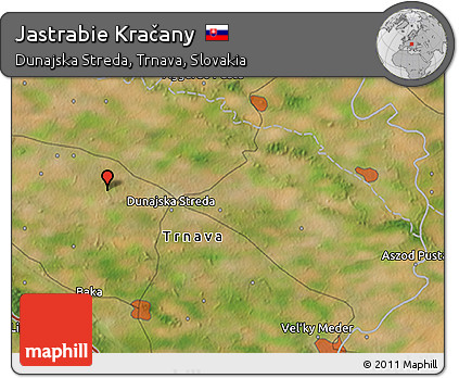 Satellite 3D Map of Jastrabie Kračany