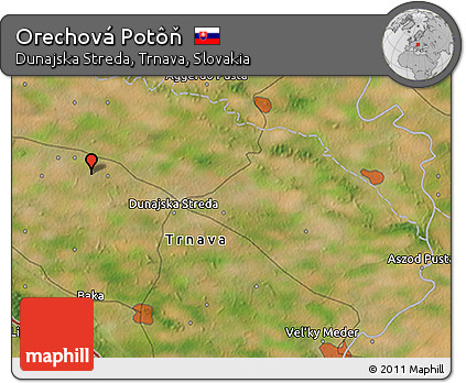 Satellite 3D Map of Orechová Potôň